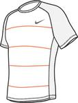 Nike Mens Nadal Slam Shock Crew SS10- White/Orange Blaze