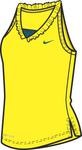  Nike Girls Athlete Tank SS10- Yellow/Turbo Green