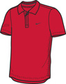 Nike Boys Federer Athlete Polo SS10- Sport Red
