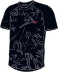 Nike Boys Air Poly Short Sleeve Tee- Black/Crimson