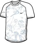 Nike Boys Air Poly Short Sleeve Tee- White/Black