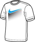 Nike Boys Swoosh Tee- White/Grey/Blue