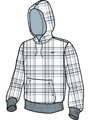 Nike Mens Plaid  Hoody- White/Dark Shadow/Black