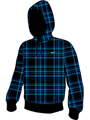 Nike Mens Plaid  Hoody- Navy/Mountain Blue/White