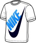 Nike Boys Futura Twist Tee- White/Blue/Navy