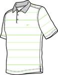 Nike Kids Dri-Fit Tech Stripe Polo- White/Green
