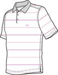 Nike Kids Dri-Fit Tech Stripe Polo- White/Aster Pink