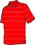 Nike Kids Dri-Fit Tech Stripe Polo- Challenge Red/White