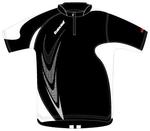 Babolat Mens Performance Half Zip Polo- Black/White