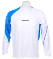 Babolat Mens Performance Long Sleeve Tee- White/Blue