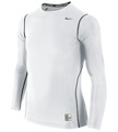 Nike Boys Pro Core Compression Long Sleeve Top - White