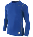 Nike Boys Pro Core Compression Long Sleeve Top - Blue