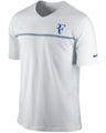 Nike Mens RF Cotton Stripe Tee- White/Treasure Blue