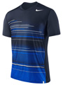 Nike Mens Showdown Frequency Top- Obsidian/White