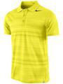  Nike Mens Showdown Stripe Cotton Polo- Sonic Yellow/White