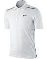 Nike Mens Challenger UV Lawn Polo- White/Gorge Green