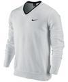 Nike Mens Challenger V-Neck Sweater- White/Black