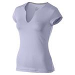 Nike Womens Pure Capsleeve Tennis Top - Pure Violet/Matte Silver