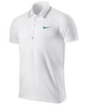 Nike Mens RF Smash Lawn Polo- White/Court Green/Club Purple