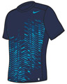  Nike Mens Advantage Geometric Top- Obsidian/Current Blue
