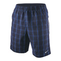 Nike Mens N.E.T. Plaid Woven Shorts - Obsidian / White