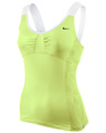 Nike Womens Tie Breaker Knit Tank- Liquid-Lime/White/Black