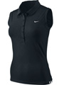 Nike Womens Baseline Sleeveless Polo - Black