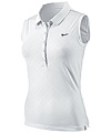 Nike Womens Baseline Sleeveless Polo - White