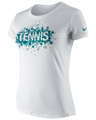 Nike Womens Tennis Bubble Tee- White/Tropical-Twist
