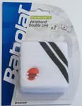 Babolat Double Line Wristband- White/Black