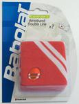 Babolat Double Line Wristband- Red/White