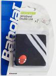 Babolat Double Line Wristband- Black/White