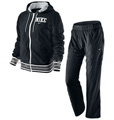 Nike Womens Classic Taffeta Hoody Warm-Up- Black/White