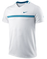 Nike Mens RF Smash Top- White/Green Abyss