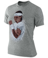 Nike Boys Pixel Dri-Fit Cotton Tee- Dark Grey Heather