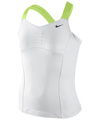 Nike Girls Maria Statement Tank- White/Liquid-Lime