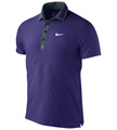 Nike Mens RF Hard Court Masters Polo- Court Purple/Seaweed/White