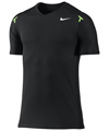 Nike Mens Rafa Power Court Crew- Black/Volt
