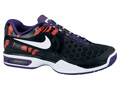 Nike Mens Air Max CourtBallistec 4.3 Tennis Shoes- Black/White/Court Purple