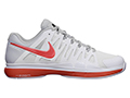 Nike Mens Zoom Vapor 9 Tour Tennis Shoes- White/Team Orange