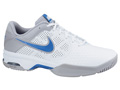 Nike Mens Air CourtBallistec 4.1 Tennis Shoes- White/Soar/Wolf-Grey