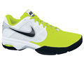 Nike Mens Air CourtBallistec 4.1 Tennis Shoes- White/Black/Volt