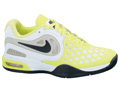 Nike Kids Air Max CourtBallistec 4.3 Tennis Shoes- White/Black/Volt