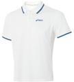 Asics Mens Tennis Polo- Real-White/Diving-Blue