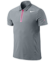 Nike Mens Premier RF Polo- Stadium Grey/White