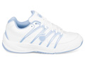 K-Swiss Kids Optim IV Omni Tennis Shoes- White/Soft Blue (Size 3-5.5)
