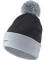 Nike Mens POM Beanie - Black / Wolf Grey