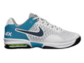 Nike Mens Air Max Cage Tennis Shoes - Stadium Grey  / Squadron Blue / Neo Turquoise / White