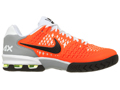 Nike Mens Air Max Cage Tennis Shoes - White/Black/Total Crimson/Stadium Grey 