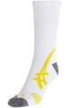 Asics Tennis Crew Socks- White/Cyber Yellow